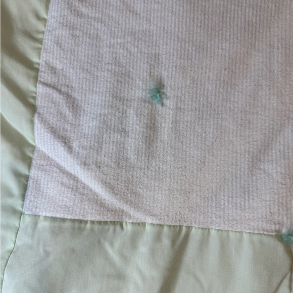 Handmade Toddler Frog Themed Reversible Quilted Texture Blanket Nursery 35 X 44 - Picture 9 of 13